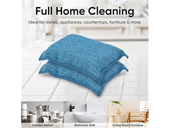 Miracle Microfiber Scrubbing Sponge Blue Extra