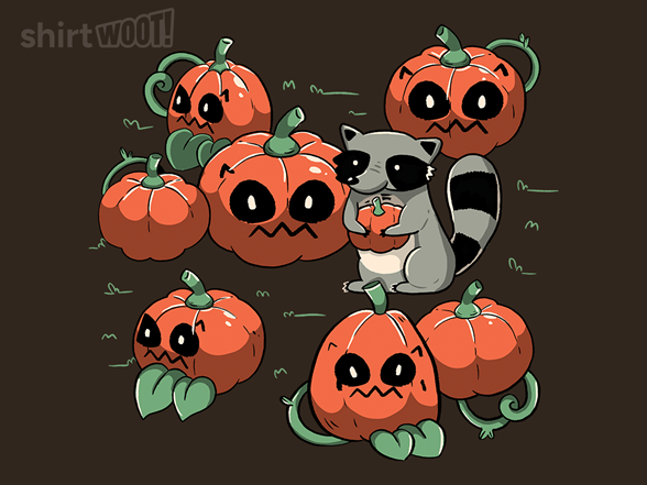 Stolen Pumpkin Halloween Raccoon