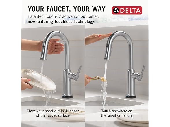 Delta Cordova Brushed Nickel Touchless Bar Sink Faucet