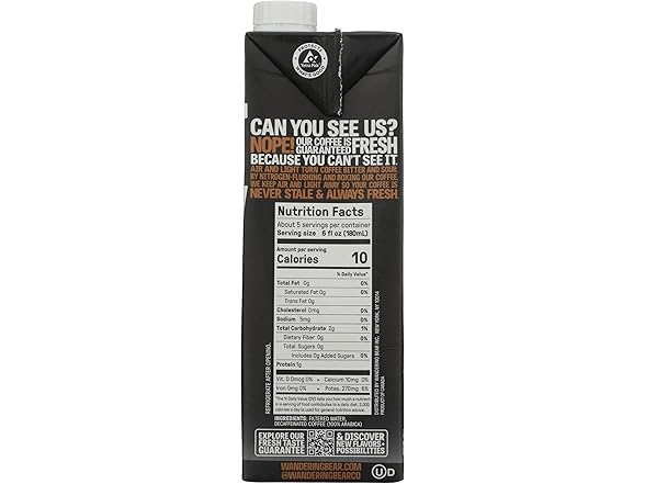 Wandering Bear Decaf Cold Brew 32 oz.