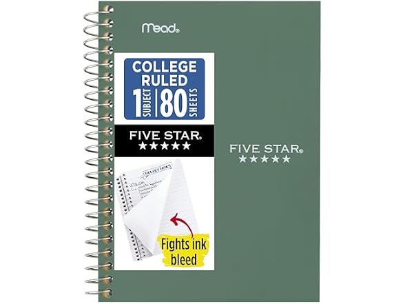 Five Star Spiral Notebook