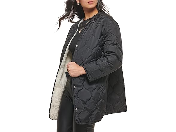 Levis Womens Midlength Sherpa Coat
