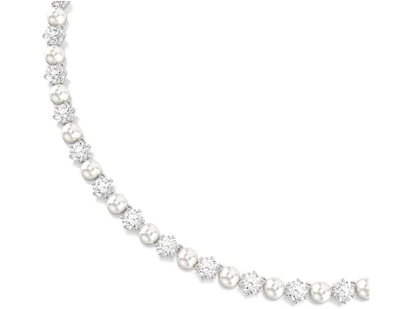 Swarovski Tennis Matrix Pearl Necklace