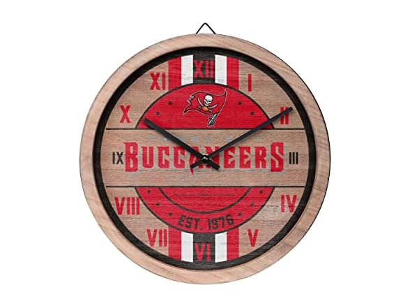TAMPA BAY BUCCANEERS Barrel Wall Clock