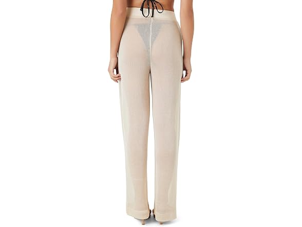 Forever 21 (XS) Sheer High-Rise Pants Sandshell