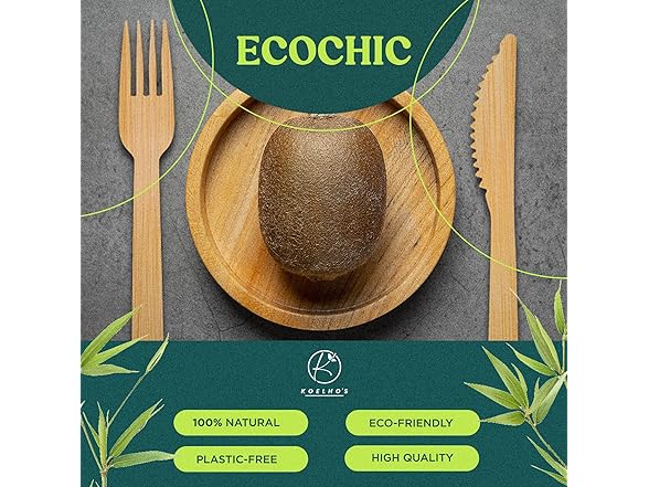 KOELHO'S Bamboo Cutlery Set 24