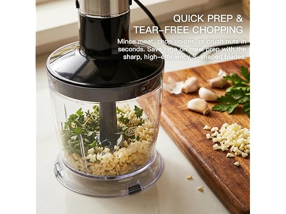 MEGAWISE Hand Blender, 5-in-1 Immersion Blender, 400W