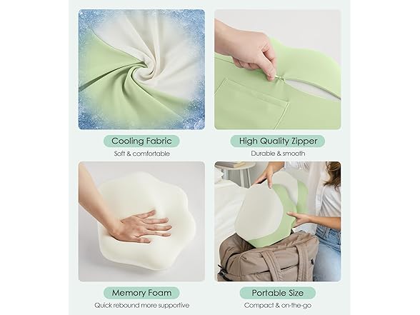 DONAMA Memory Foam Pregnancy Pillows, Green