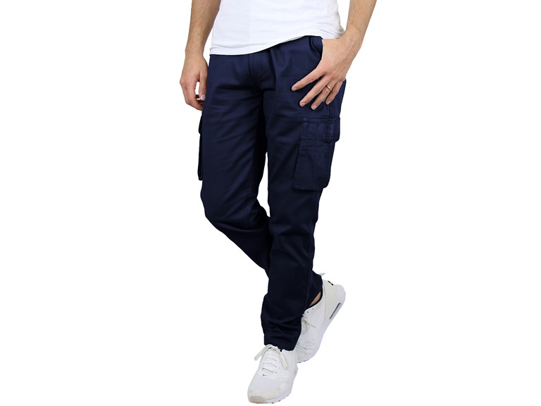 Mens Flex Stretch Cotton Cargo Pants