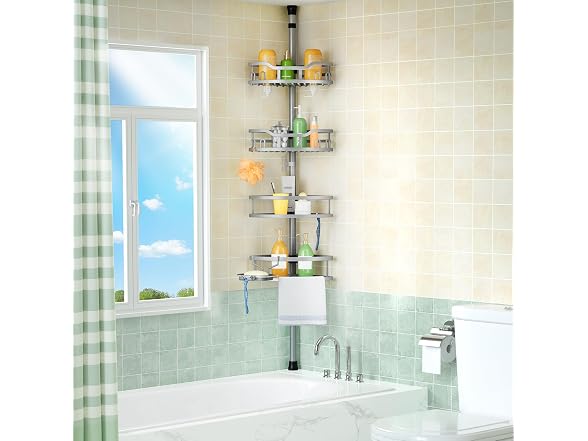 HAMITOR Corner Shower Caddy 4-Tier