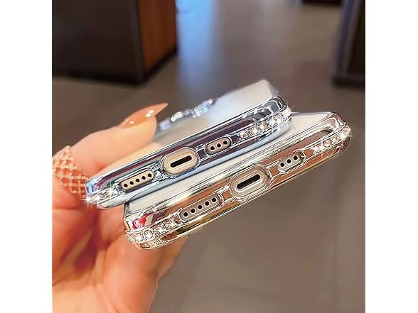 AmazFCCY Glitter Plating Case for iPhone