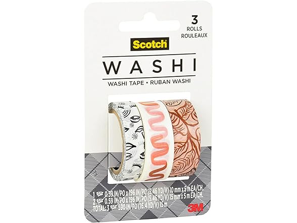 Scotch Washi Tape, Blush Tone
