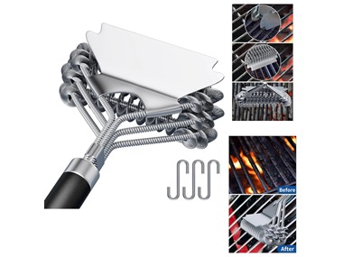 $16.99, Was $59.99, 71% Off! 17" Stainless Steel Grill Brush and Scraper Bristle Free dealfomo