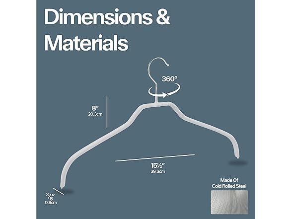 Mawa Clothing Hangers 360-degree Rotatable Hook