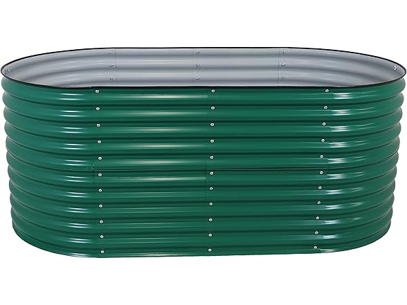 Sunnydaze 62.5-Inch Oval Raised Garden Bed