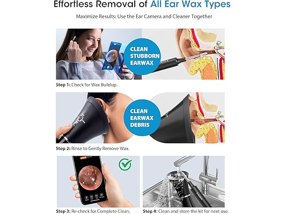 KAUGIC Ear Wax Removal Tool with Camera