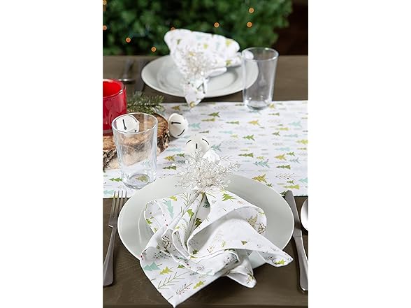 DII Holiday Cloth Square Napkin Set 6Ct VARIES