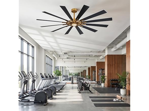 Parrot Uncle 72 Inch Large Windmill Ceiling Fan Gold