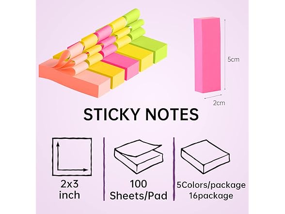 Mancola Page Markers Sticky Tabs