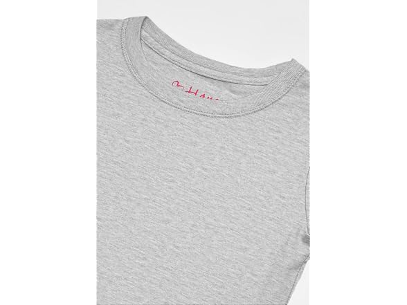 Hanes Girls (XS) Comfortsoft Long Tee Light Steel