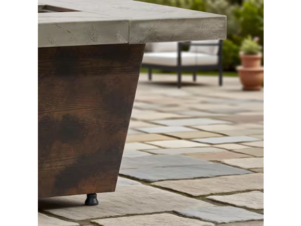 42" Rect Metal Propane Fire Table + Lid