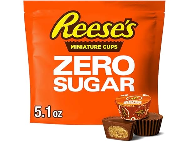 $2.99, Was $6.3419, 52% Off! Reeses Zero Sugar Mini PB Cups 5.1oz dealfomo