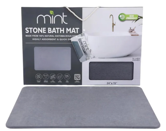 Diatomaceous Quick-Drying Stone Bath Mat - Gallery 14