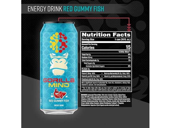 Gorilla Mind Red Energy Drink