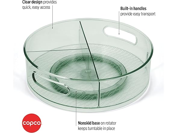 Copco Storage Turntable with Removable Dividers