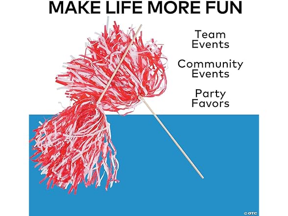 Fun Express - 2tone Spirit PoM-Rd Wht