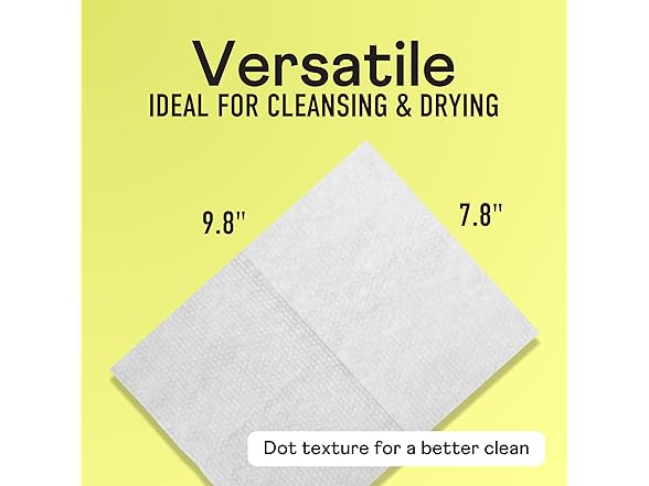 Swisspers Premium 100% Cotton Dry Facial Wipes - 40 Count