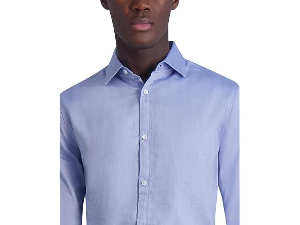 Karl Lagerfeld Men Jacquard Chevron Long Shirt