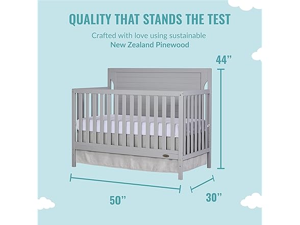 Dream On Me Cape Cod 5-In-1 Convertible Crib