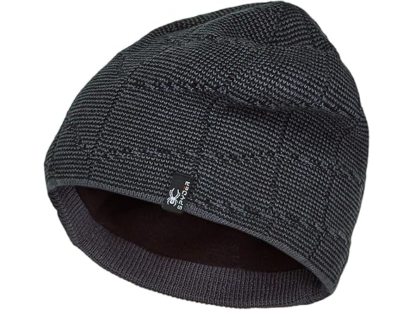 Spyder One Size Mens Black Hat OS Ebony