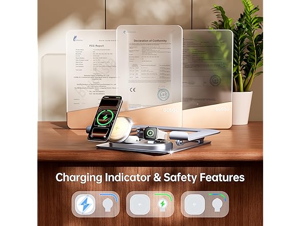 GUSGU 3-in-1 Wireless Charger and Laptop Stand - Gallery 8