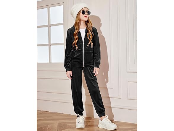 2 Piece for Girls Velour Tracksuit