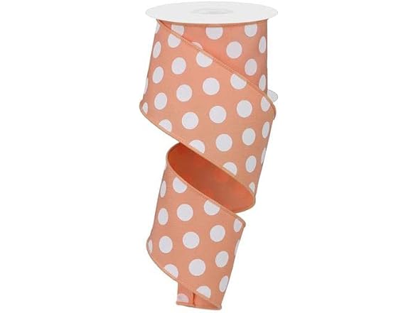 Polka Dots Wired Edge Ribbon - 10 Yards