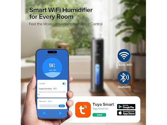 Jingkey Smart Humidifiers for Bedroom