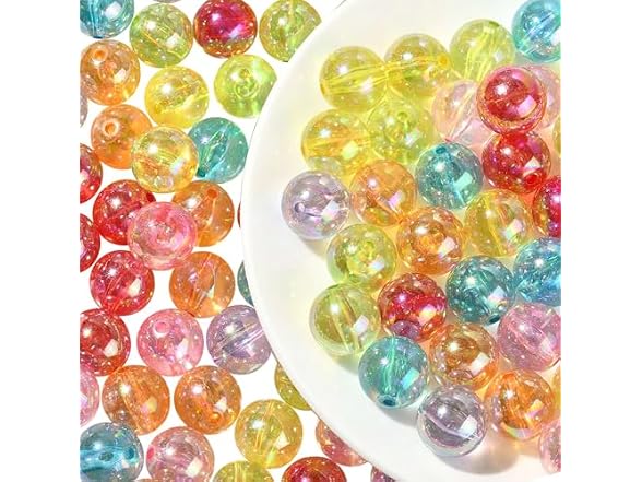 LiQunSweet 110 Pcs 20mm Bubblegum Beads Acrylic Beads