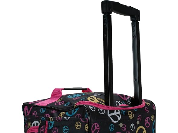 Rockland 22" Polyester Rolling Duffel Bag, Peace