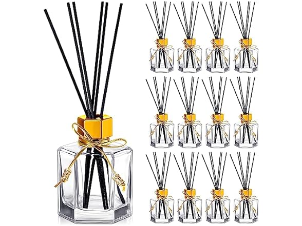 Diffusore a bastoncini Bottiglia di vetro vuota Confezione da 12
