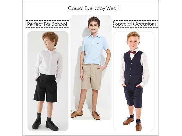 Boys Stretch Cotton Chino Shorts
