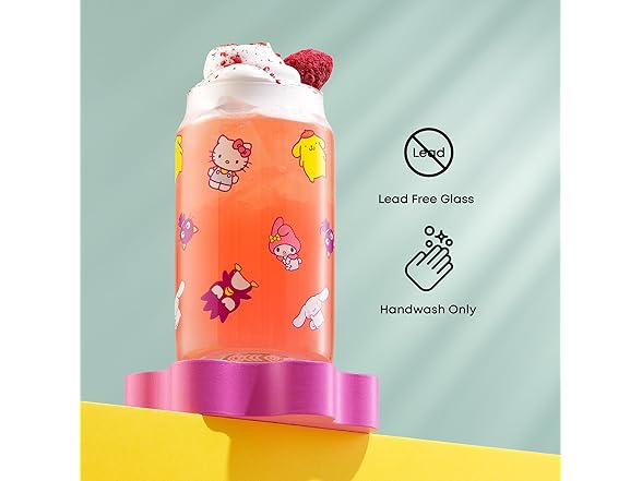JoyJolt Sanrio Hello Kitty and Friends Daydream Tumbler Glasses