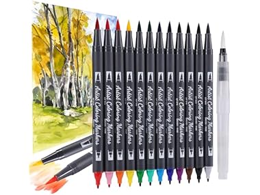 $6.99, Was $14.99, 53% Off! 24 Colors Blendable Watercolor Markers dealfomo