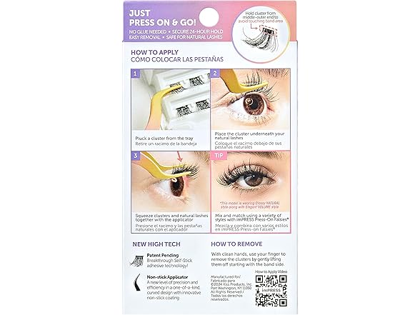 KISS imPRESS Falsies Press On Self Adhesive Eyelash