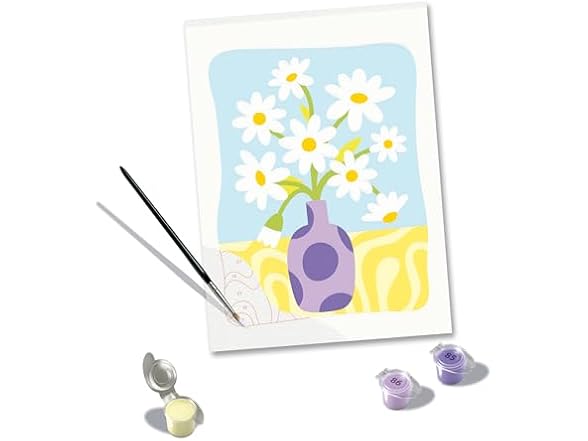 Ravensburger CreArt Daisies Paint‑by‑Number Kit