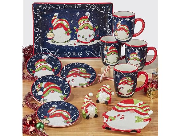 Certified International Holiday Magic Gnomes 6" Plates
