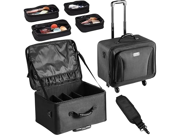 VEVOR Rolling Makeup Train Case Large