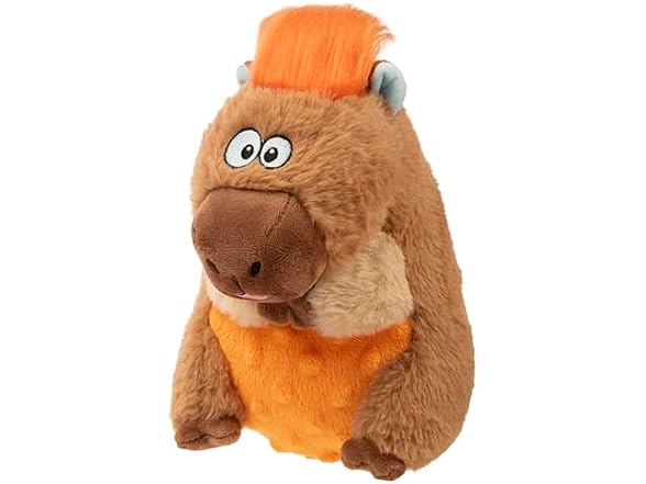 goDog Silent Squeak Capybara Ultrasonic Squeaky Dog Toy
