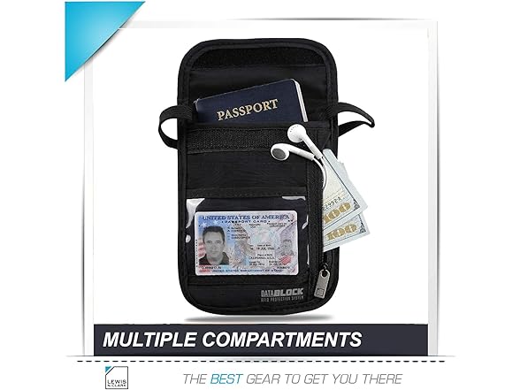 Lewis N. Clark Rfid Blocking Stash Neck Wallet